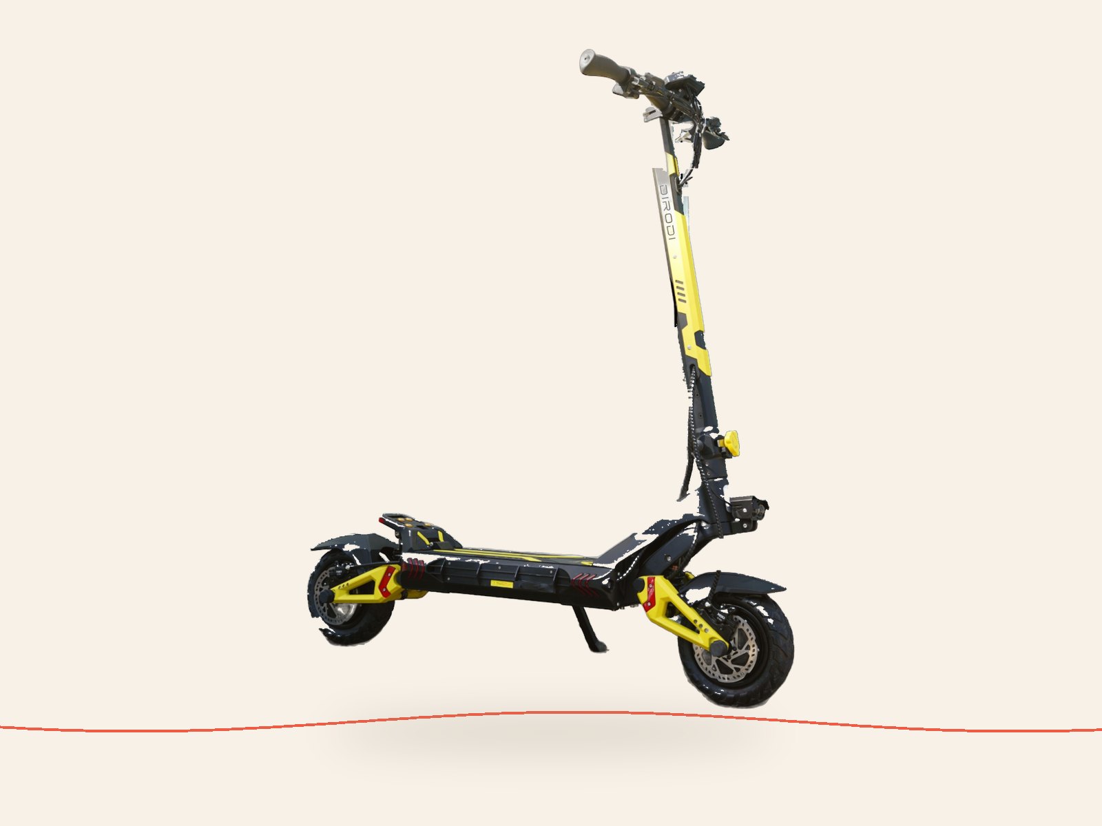 DiroDi Cavalier T2400 dual motor electric scooter, three-quarter view