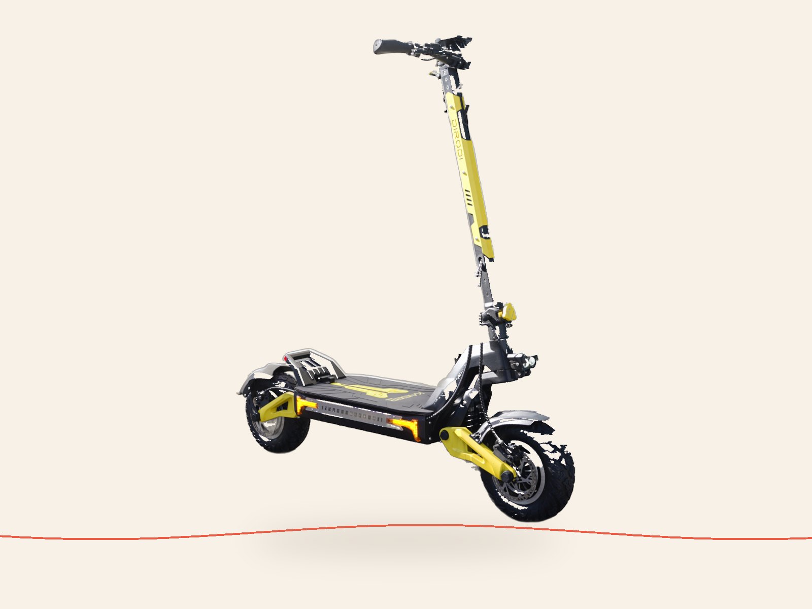 DiroDi Kaiser X3600 dual motor electric scooter, three-quarter view