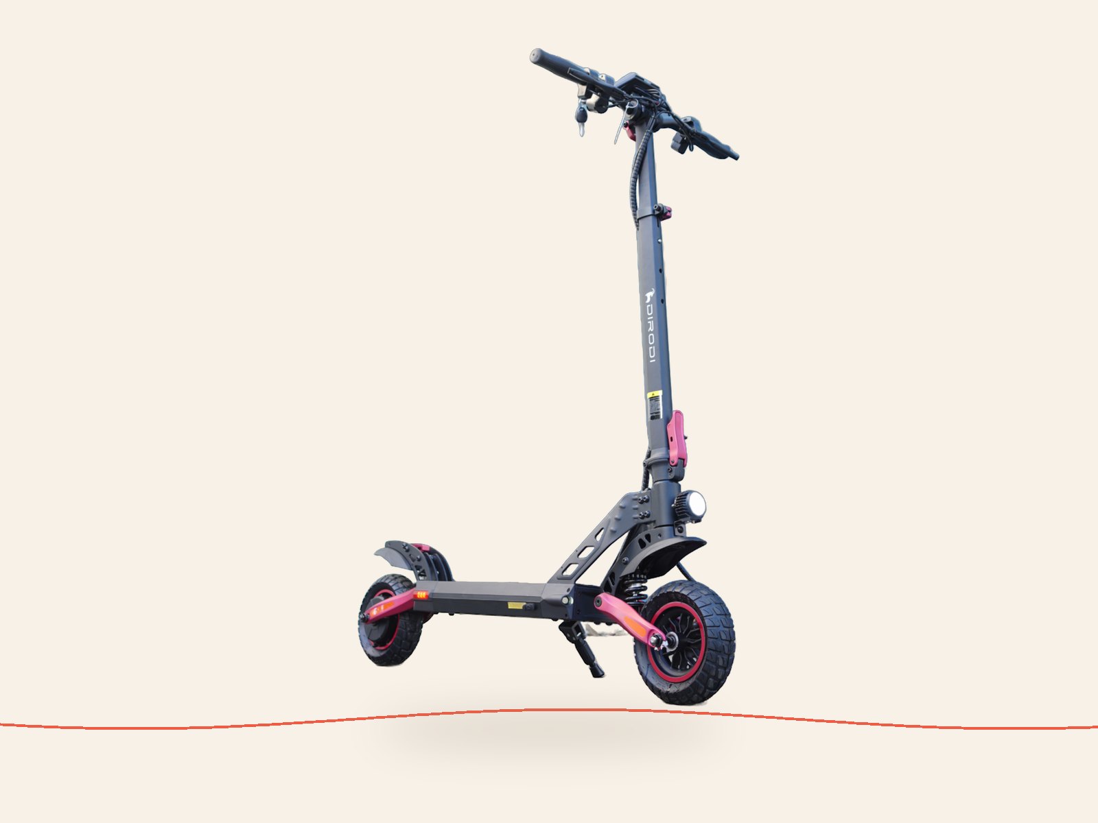 DiroDi Trooper M600 electric scooter, three-quarter view