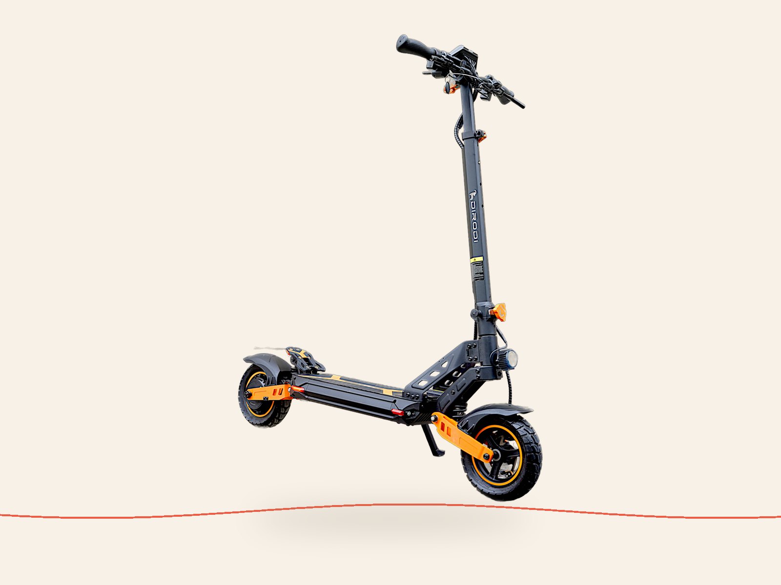 DiroDi Trooper M800 electric scooter, three-quarter view