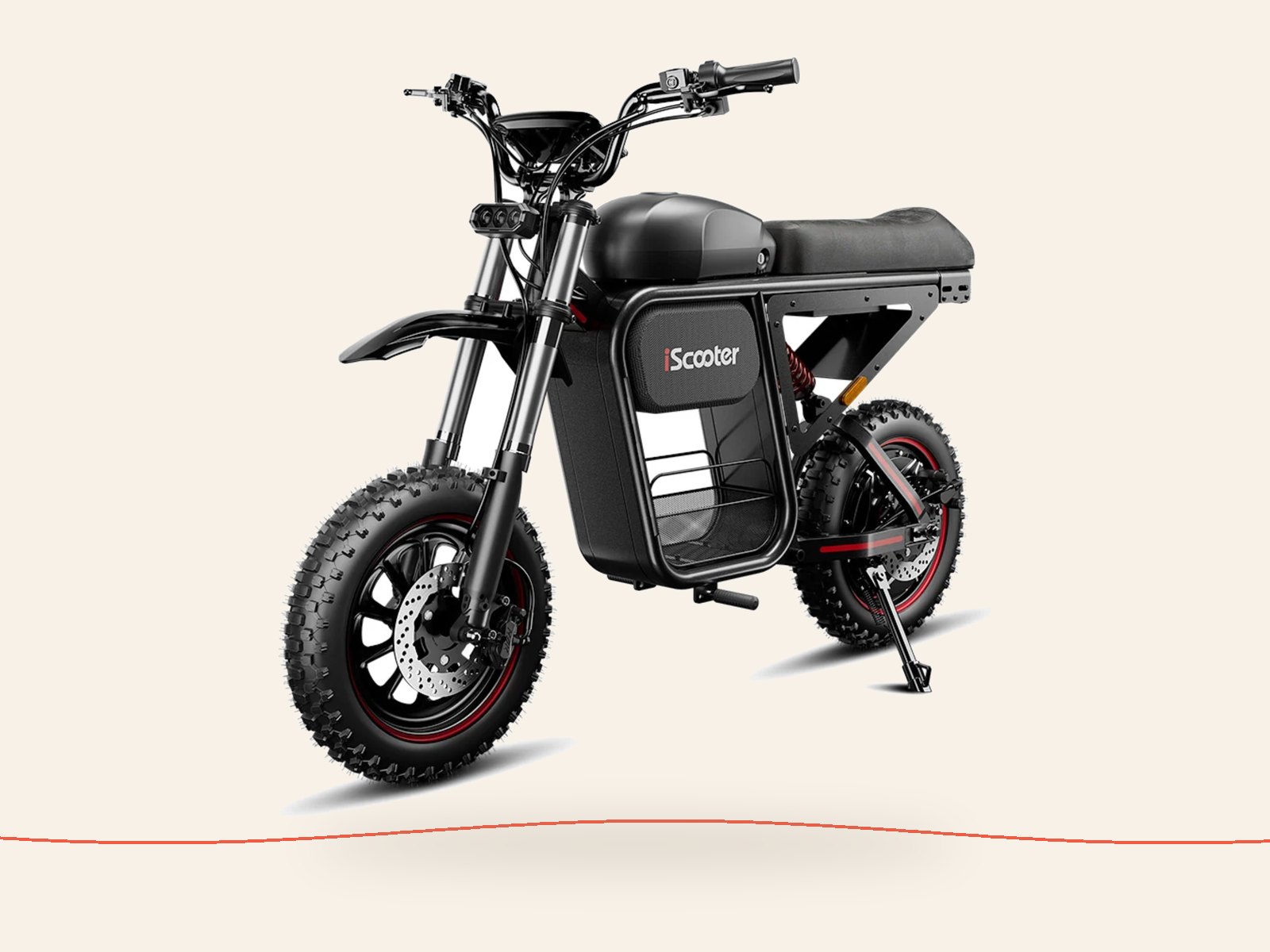 iScooter DX5 Max seated electric scooter, side view