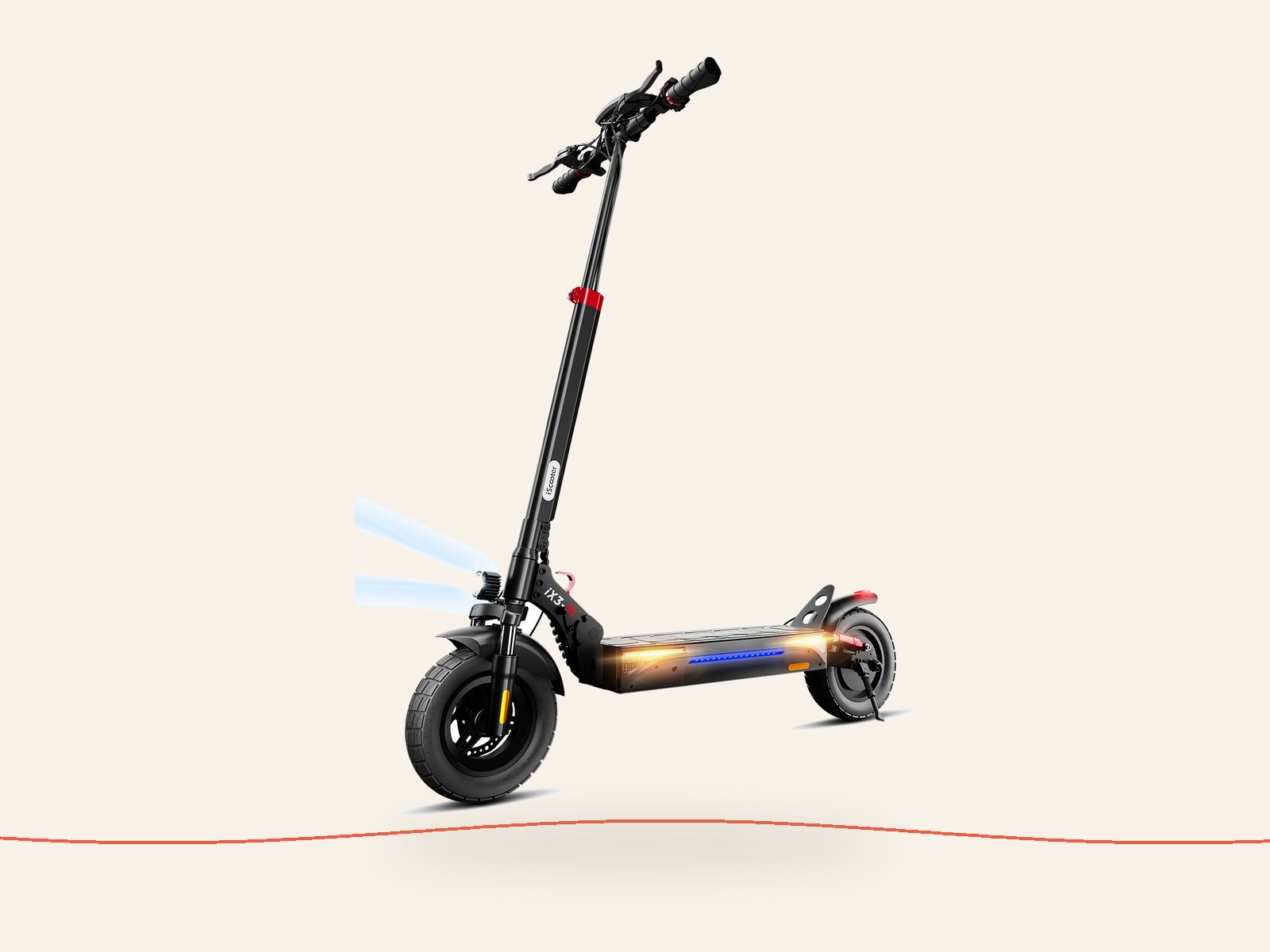 iScooter iX3 off road electric scooter, side view
