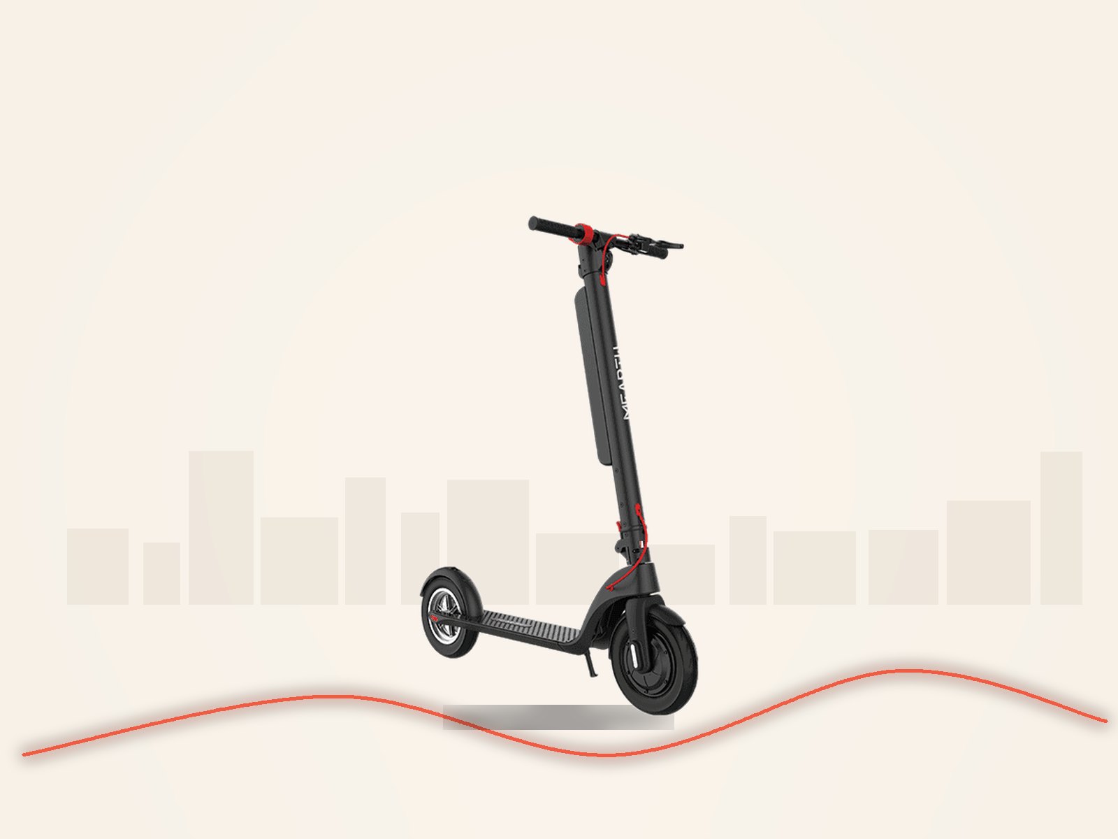 Mearth S electric scooter, side profile