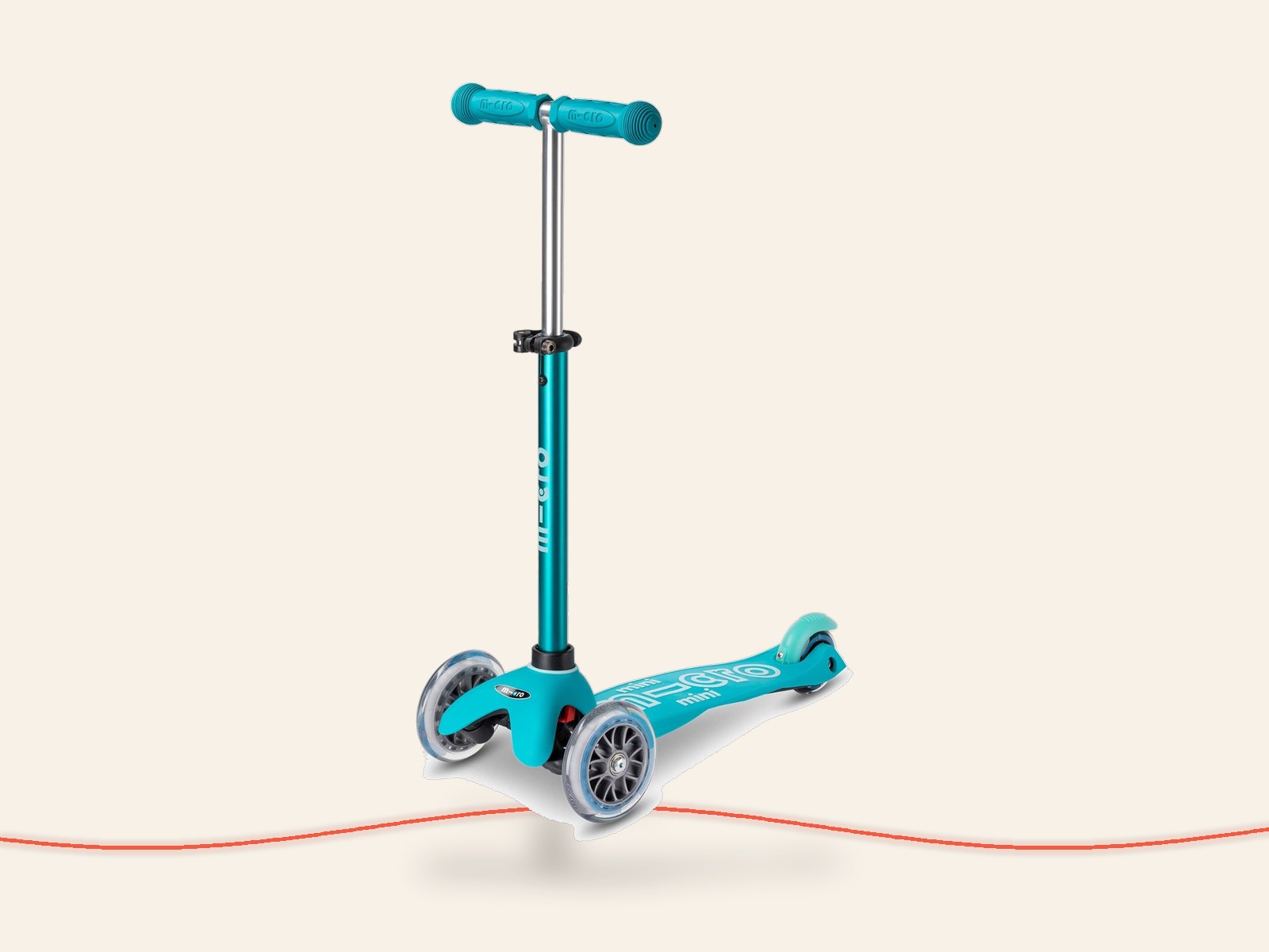 Micro Mini Deluxe three wheel kids kick scooter, side view