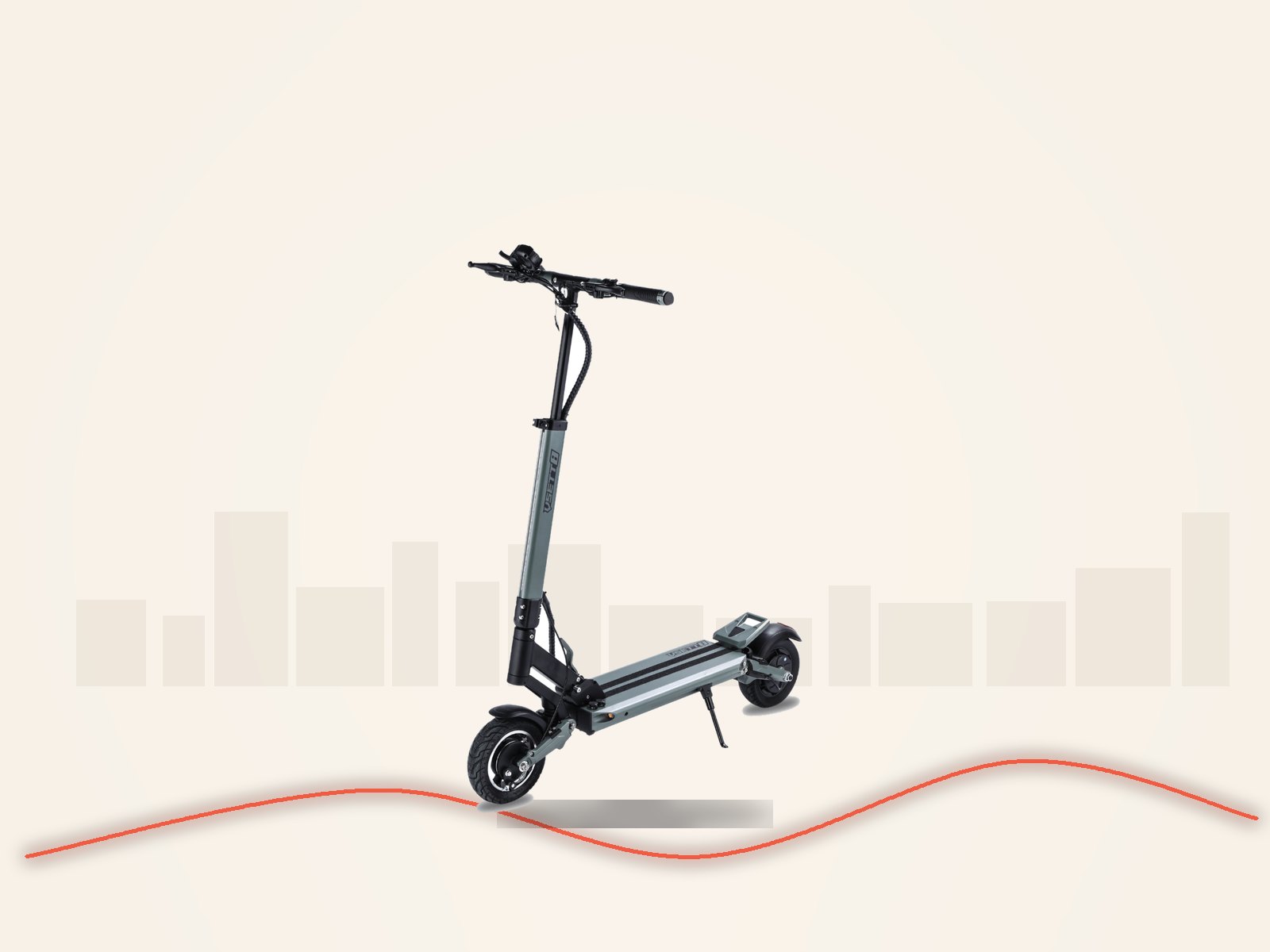 VSETT 8 electric scooter, side profile